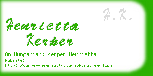 henrietta kerper business card